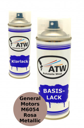 Autolack für General Motors M6054 Rosa Metallic +400ml Klarlack Set